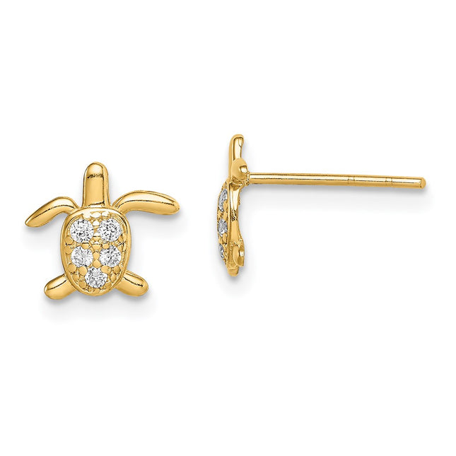 14k Yellow Gold Earrings Style SE2887 - Classique Jewelry Inc.
