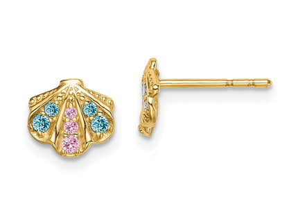 14k Yellow Gold Earrings Style SE2888 - Classique Jewelry Inc.