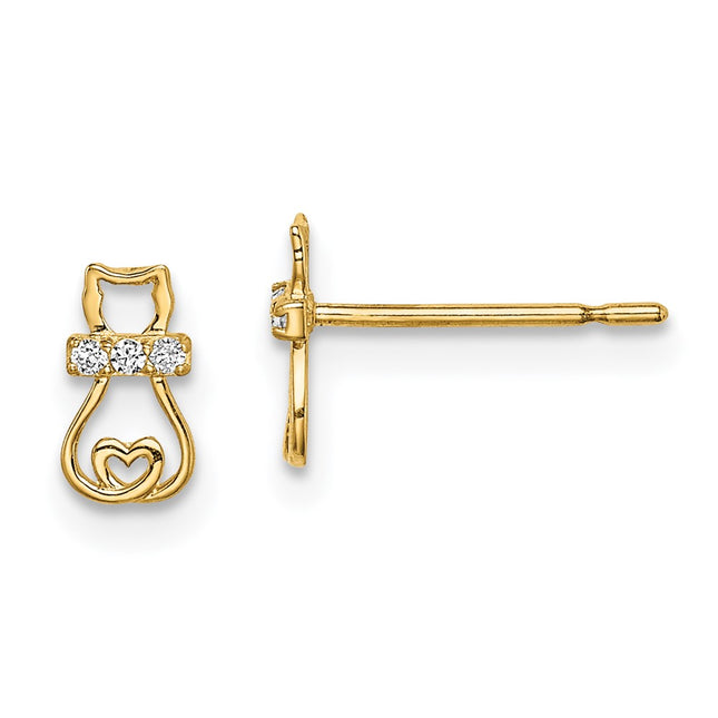14k Yellow Gold Earrings Style SE2898 - Classique Jewelry Inc.