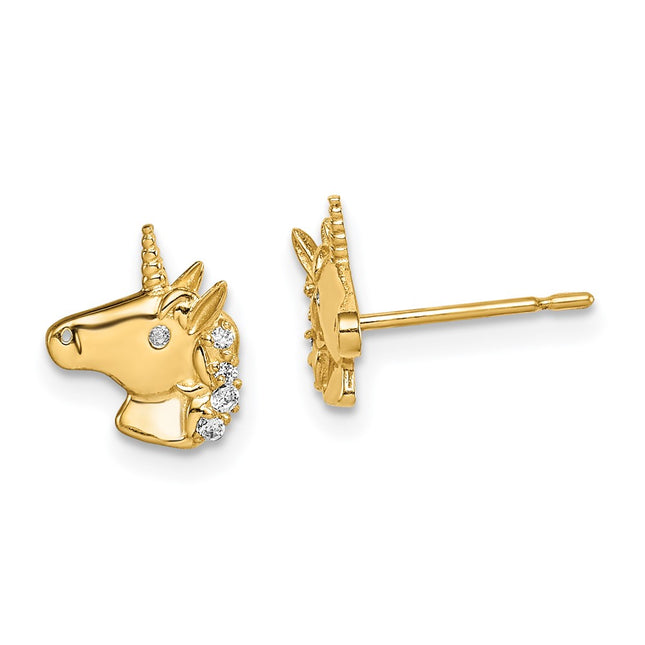 14k Yellow Gold Earrings Style SE2899 - Classique Jewelry Inc.