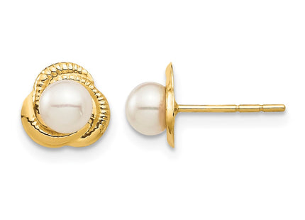 14K gold pearl earrings