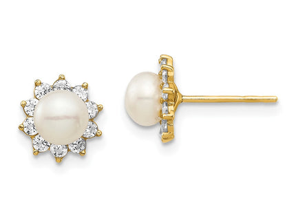 14k Yellow Gold Earrings Style SE2955 - Classique Jewelry Inc.