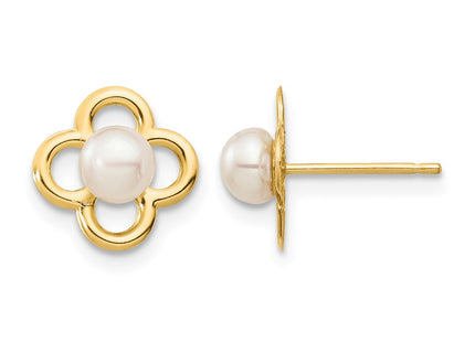 14K gold pearl earrings