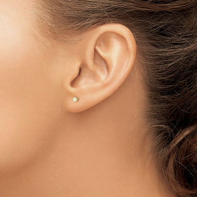 14K Madi K Synthetic Lab Created Opal Post Earrings