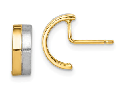 14k Yellow & Rhodium Earrings Style SE2985 - Classique Jewelry Inc.