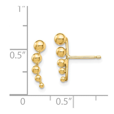 14K Madi K Graduated Ball Post Earrings