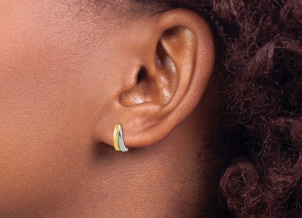 14K gold earrings, another view