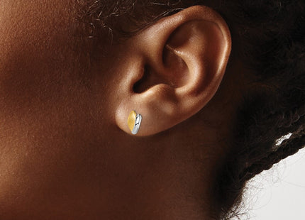 14k Yellow & Rhodium Earrings Style SE2990 - Classique Jewelry Inc.
