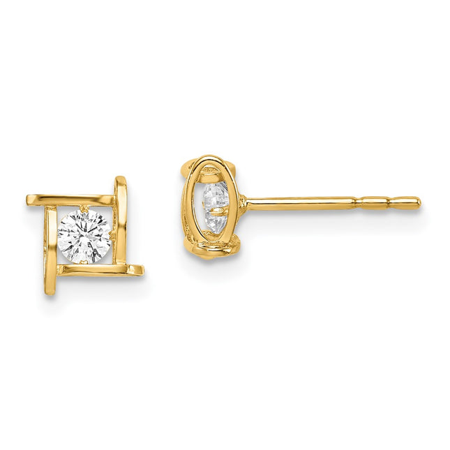 14k Yellow Gold Earrings Style SE2994 - Classique Jewelry Inc.