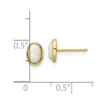 14K Madi K Created Opal Post Earrings