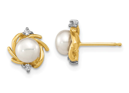 14k Yellow Gold Earrings Style SE3036 - Classique Jewelry Inc.