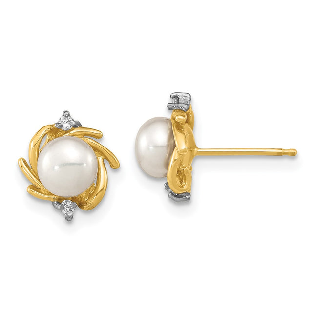 14k Yellow Gold Earrings Style SE3036 - Classique Jewelry Inc.