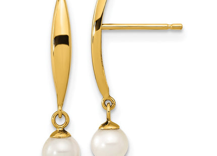 14K gold pearl earrings