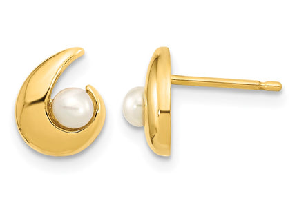 14K gold pearl earrings