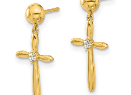 14k Yellow Gold Earrings Style SE3052 - Classique Jewelry Inc.