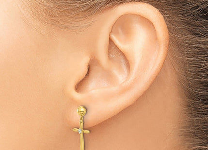 14k Yellow Gold Earrings Style SE3052 - Classique Jewelry Inc.