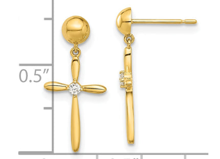 14k Yellow Gold Earrings Style SE3052 - Classique Jewelry Inc.