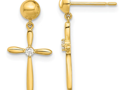 14k Yellow Gold Earrings Style SE3052 - Classique Jewelry Inc.