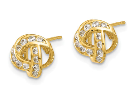 14k Yellow Gold Earrings Style SE3058 - Classique Jewelry Inc.