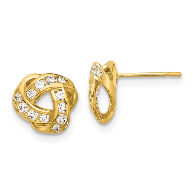 14k Yellow Gold Earrings Style SE3058 - Classique Jewelry Inc.