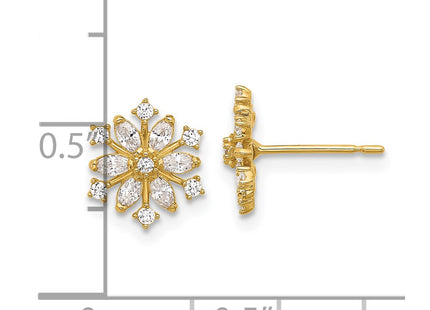 14k Yellow Gold Earrings Style SE3059 - Classique Jewelry Inc.