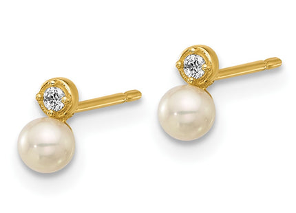 14k Yellow Gold Earrings Style SE3073 - Classique Jewelry Inc.