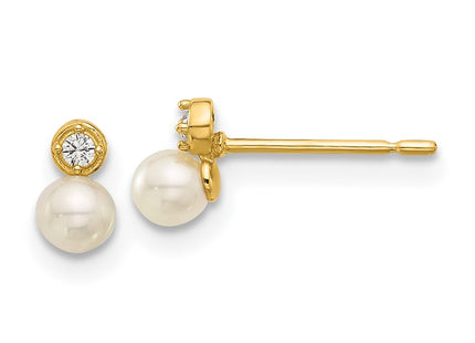 14k Yellow Gold Earrings Style SE3073 - Classique Jewelry Inc.