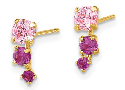 14k Yellow Gold Earrings Style SE3074 - Classique Jewelry Inc.