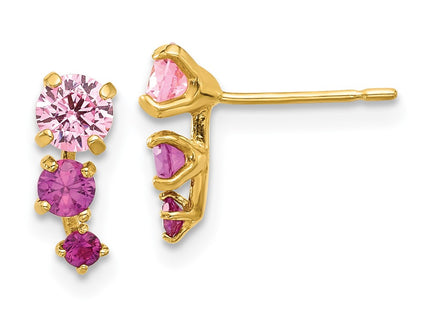 14k Yellow Gold Earrings Style SE3074 - Classique Jewelry Inc.