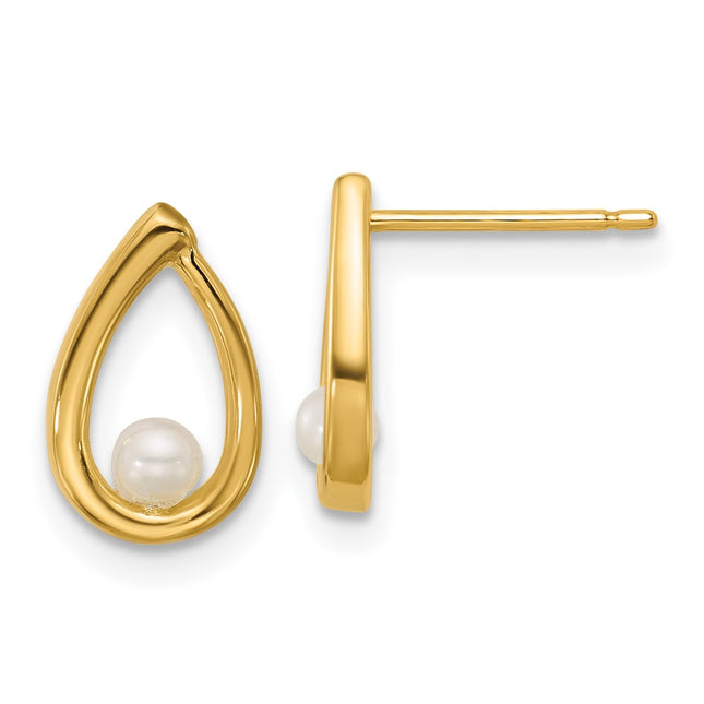 14k Yellow Gold Earrings Style SE3075 - Classique Jewelry Inc.