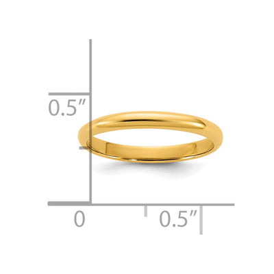 14K Madi K Polished Half Round Band Size 3 Baby / Children's Ring