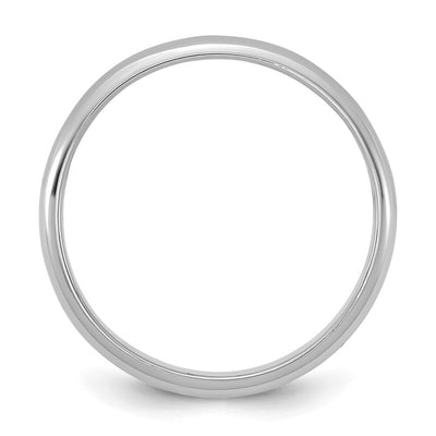 14K White Gold Madi K Polished Half Round Band Size 3 Baby / Children's Ring