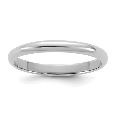 14K white gold band