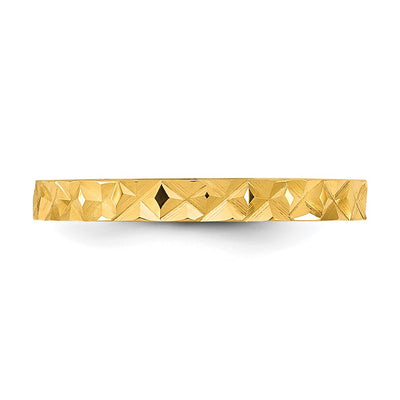 14K Madi K Diamond-cut Design Flat Band Size 3 Baby / Children's Ring