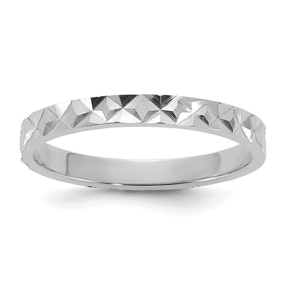 14K white gold band