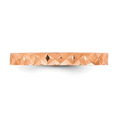 14K Rose Gold Madi K Diamond-cut Design Flat Band Size 3 Baby / Children's Ring
