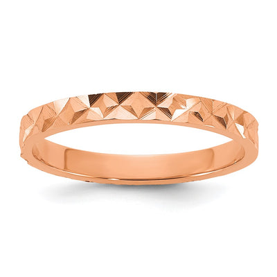 14K rose gold band