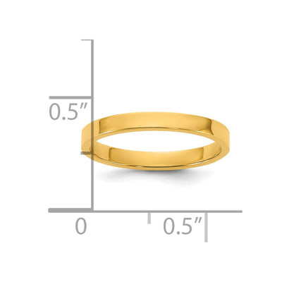 14K Madi K High Polished Flat Band Size 3 Baby / Children's Ring