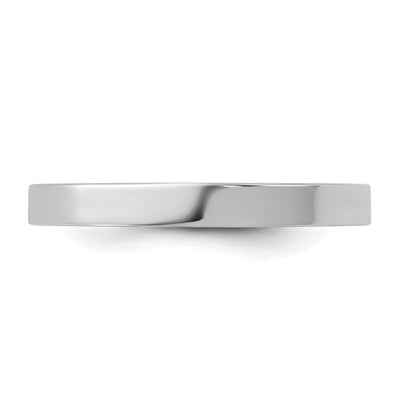 14K White Gold Madi K High Polished Flat Band Size 3 Baby / Children's Ring