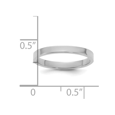 14K White Gold Madi K High Polished Flat Band Size 3 Baby / Children's Ring