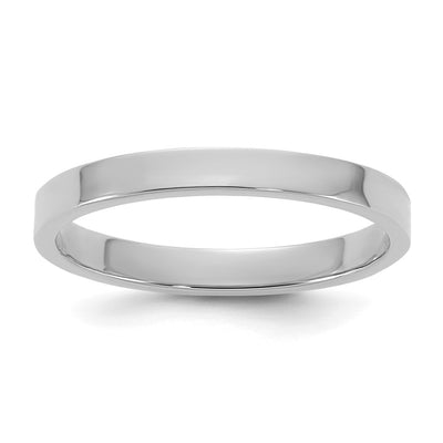 14K white gold band