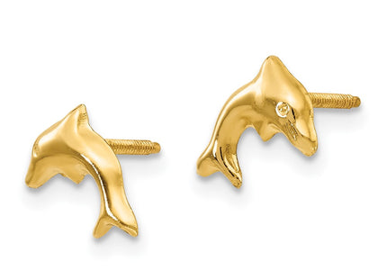 14k Yellow Gold Earrings Style SE310 - Classique Jewelry Inc.