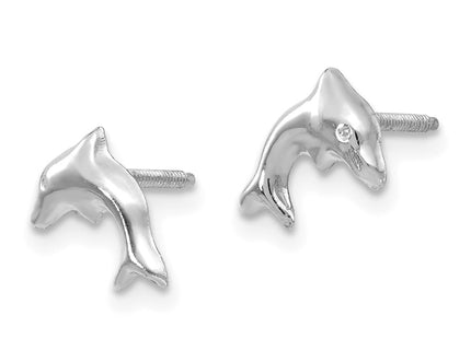 14k White Gold Earrings Style SE310W - Classique Jewelry Inc.