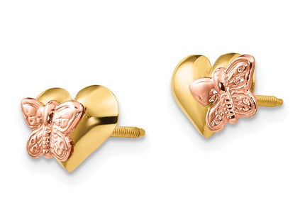 14k Yellow & Rhodium Earrings Style SE333 - Classique Jewelry Inc.