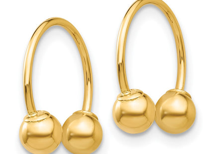 14k Yellow Gold Earrings Style SE473 - Classique Jewelry Inc.