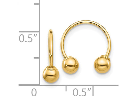 14k Yellow Gold Earrings Style SE473 - Classique Jewelry Inc.