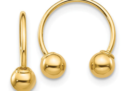 14k Yellow Gold Earrings Style SE473 - Classique Jewelry Inc.