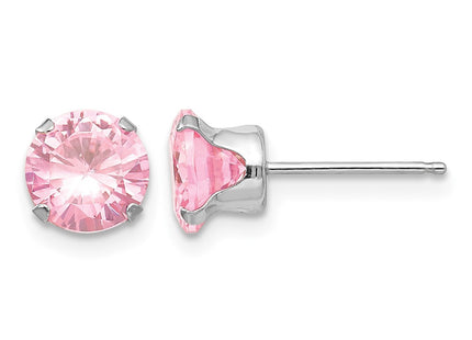 14K white gold cubic zirconia earrings