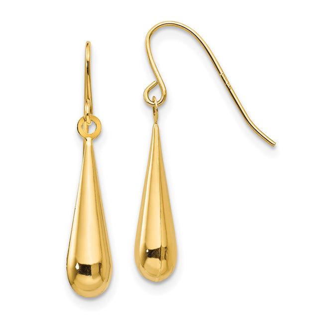 14k Yellow Gold Earrings Style SE711 - Classique Jewelry Inc.