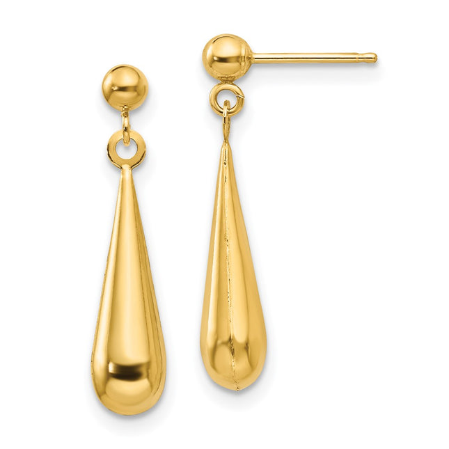 14k Yellow Gold Earrings Style SE712 - Classique Jewelry Inc.